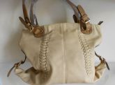 Bolsa Bege com detalhes marrom