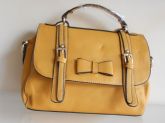 Bolsa mostarda de laço